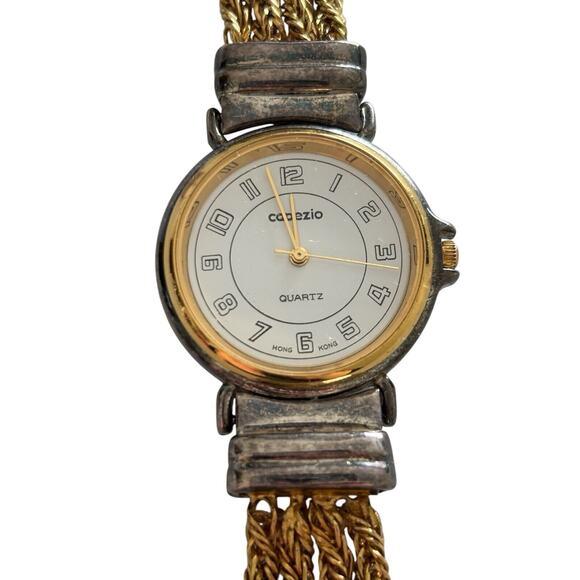 Capezio Quartz 5538 Women’s Bracelet Watch Silver Gold Toned New Battery - Picture 2 of 7